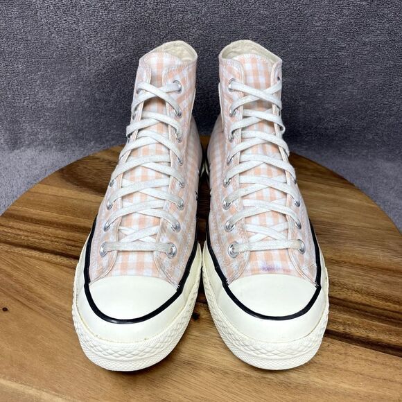 Converse Chuck Taylor 70 Pink Gingham Shoes Women's 9 Canvas High Top Checkered - Picture 2 of 8